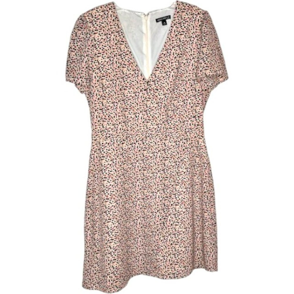 J.Crew Mercantile Faux Wrap Dress in Ditzy Floral - Blue/Pink/Green - 8